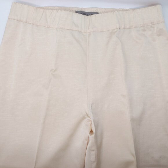 D. Exterior 44 / 8 Straight Leg Pants Pearl Ivory White Elastic Pull On - Picture 6 of 11